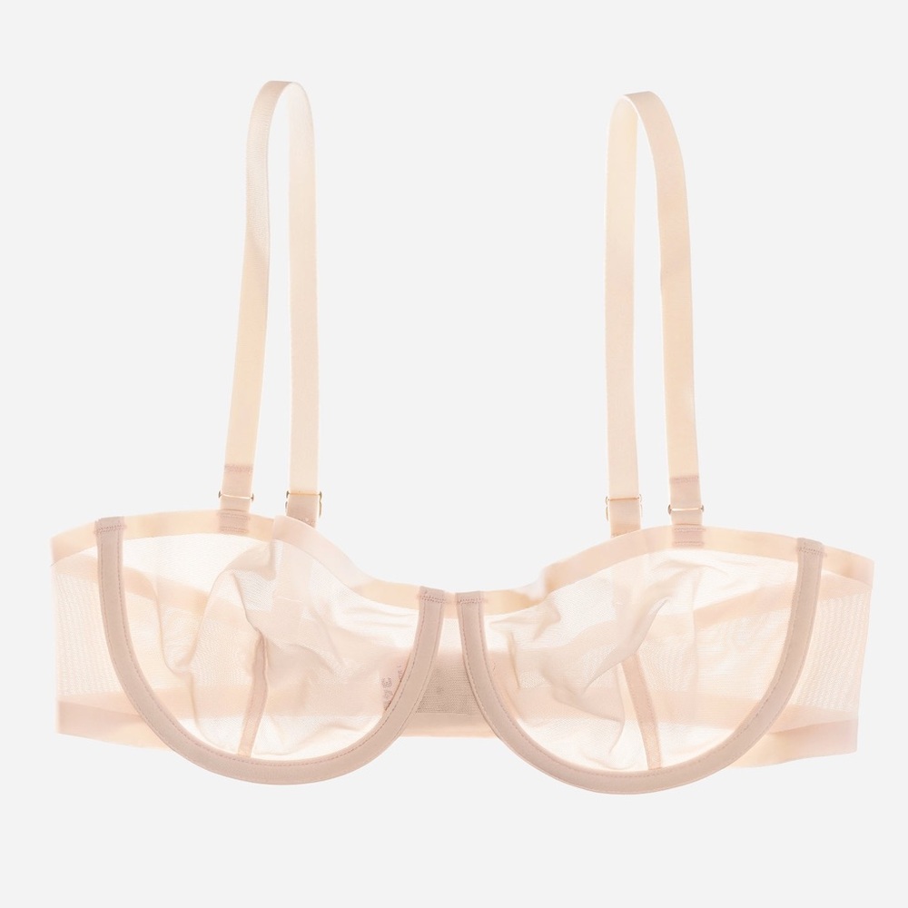 CUUP Balconette Mesh Bra in Blush
